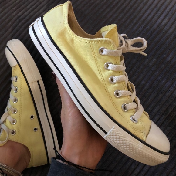 pale yellow converse